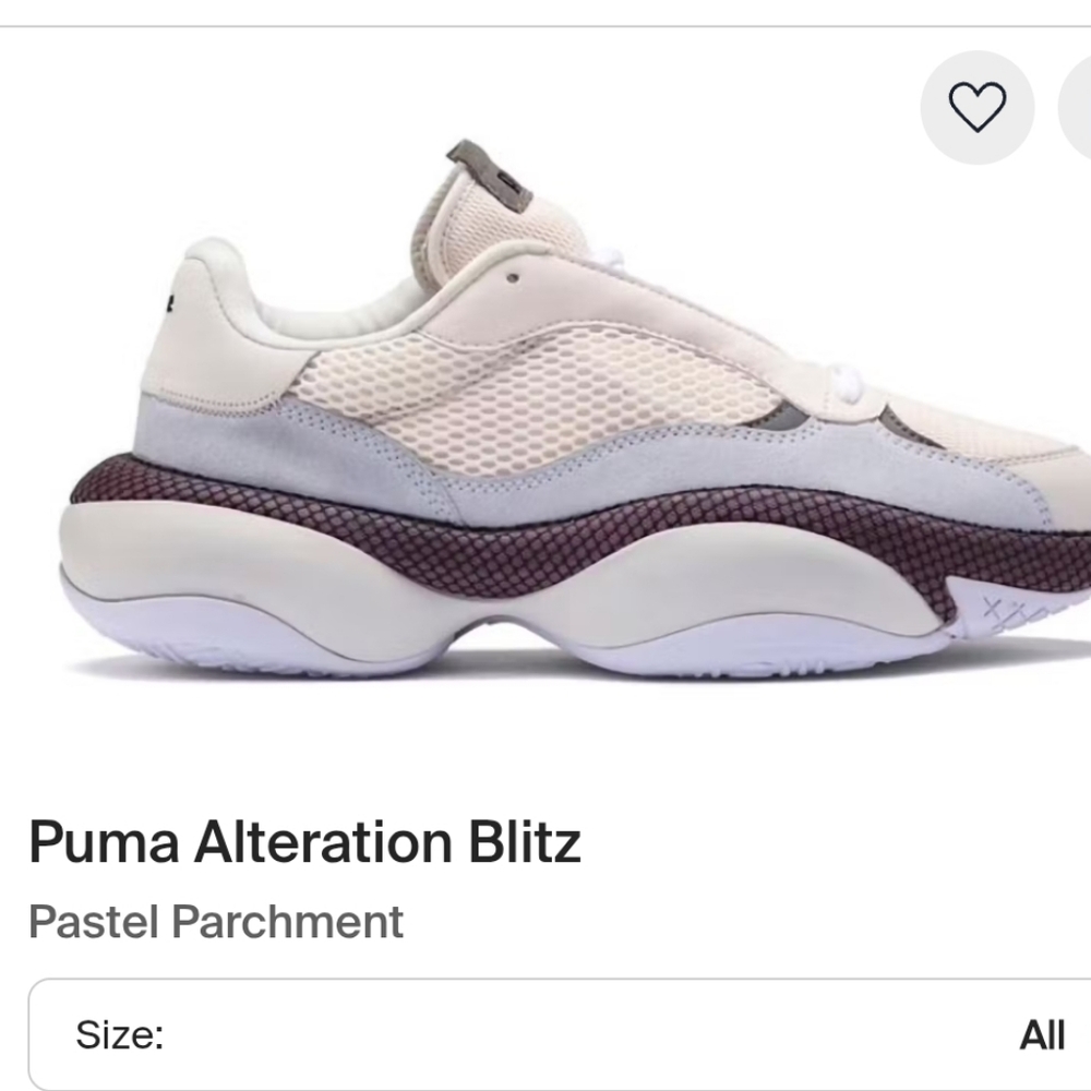 Puma Alteration Blitz Pastel Cream Low Chunky Mens Shoes Sz. 14  370931-03 - Picture 2 of 8